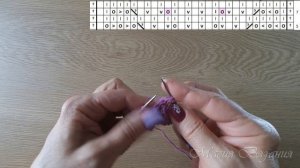 Модный узор с полупатентной резинкой