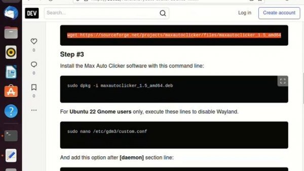 How to Install an Auto Clicker on Ubuntu 22 (Gnome Desktop)