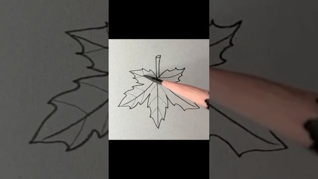 Учимся рисовать листок #shorts #врекомендации смотреть онлайн