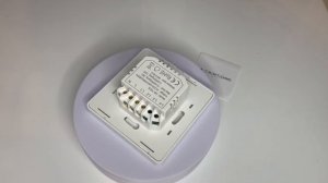Умный двухклавишный выключатель WiFi+Bluetooth Terem Techno с Алисой УНИВЕРСАЛЬНЫЙ белый импульсный