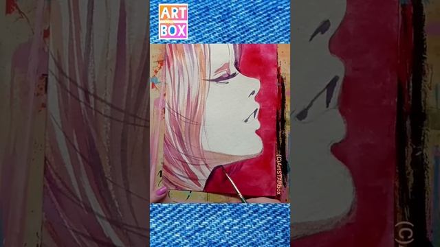 Как рисовать женский профиль акварелью? Painting BEATY GIRL by watercolor step by step смотреть онлайн