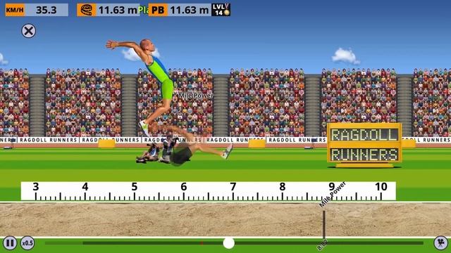 LongJump（Easy）11.63m Ragdoll Runners смотреть онлайн