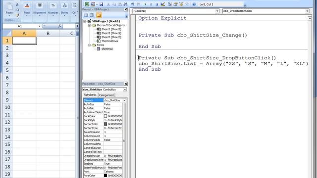 Excel VBA Topic 8.2 - UserForm example with OptionButton and ComboBox смотреть онлайн