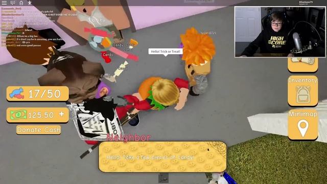 TRICK OR TREATING WITH FANS! ? - Roblox Halloween Night смотреть онлайн