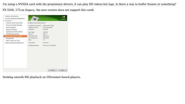 Ubuntu: Can I improve HD video playback for an NVIDIA card? смотреть онлайн