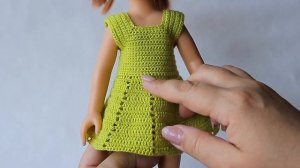 КАК СВЯЗАТЬ ПЛАТЬЕ ДЛЯ КУКЛЫ КРЮЧКОМ  2ч               DIY,  своими руками,как связать, платье,