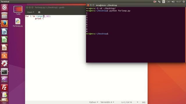 How to do for loop in python | Run in linux terminal смотреть онлайн