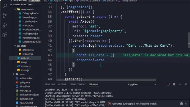Django And React Full-E-Commerce App in Bangla(বাংলা)-Part 14 - My Cart on React смотреть онлайн