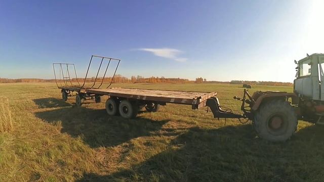 Вывозим сено в рулонах на т-150к мтз-82 смотреть онлайн