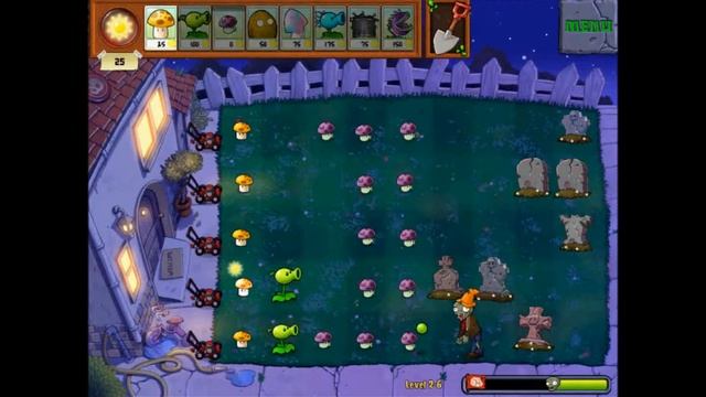 Plants vs. Zombies Level 2-6 Gameplay (PC/iPad) смотреть онлайн
