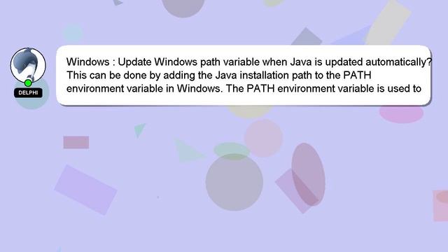 Windows : Update Windows path variable when Java is updated automatically? смотреть онлайн