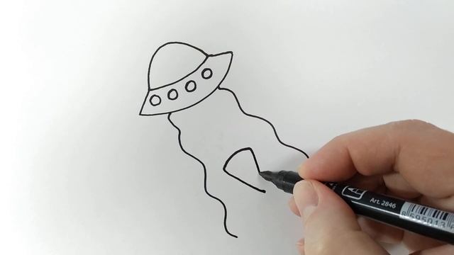 Простые рисунки Рисуем НЛО и пиццу смотреть онлайн