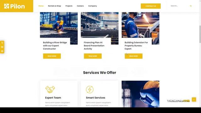 Pilon - Industrial and Factory WordPress Theme robotics company Easy Create Website смотреть онлайн