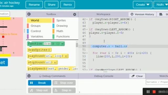 How To Make AIR HOCKEY GAME In Code org Using JavaScript In Hindi смотреть онлайн