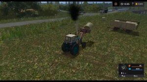[РП] Сенокос закончился! Собираем тюки с луга на тракторе ЮмЗ-6 в Farming simulator 17!
