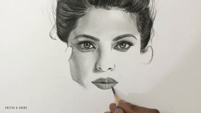 Drawing Priyanka Chopra Jonas, Pencil Drawing Time-lapse смотреть онлайн