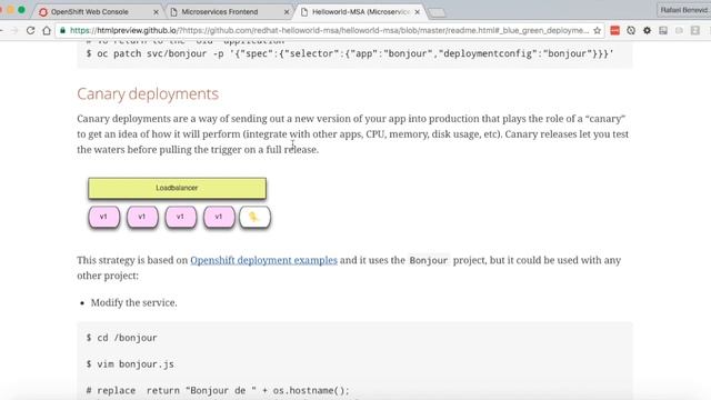 Microservices Blue/Green and Canary deployments with Kubernetes/OpenShift смотреть онлайн