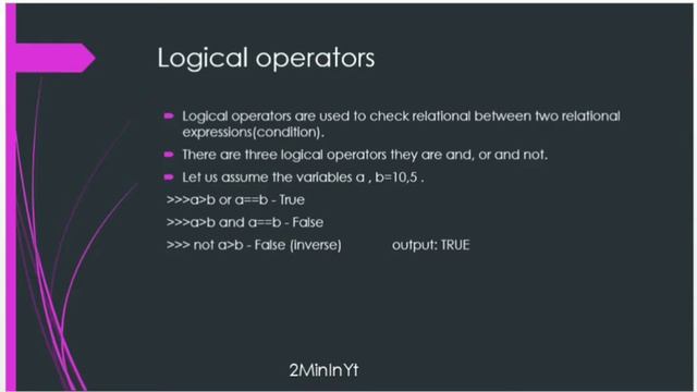 Operators in python/logical operator/tamil смотреть онлайн