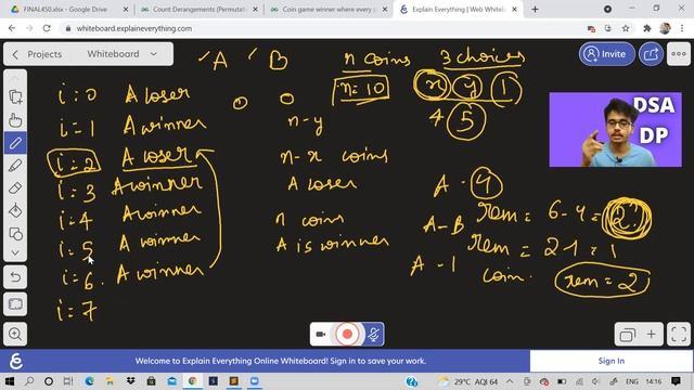 Coin game with 3 choices | DP and games | Detailed solution with code | Love Babbar DSA sheet смотреть онлайн
