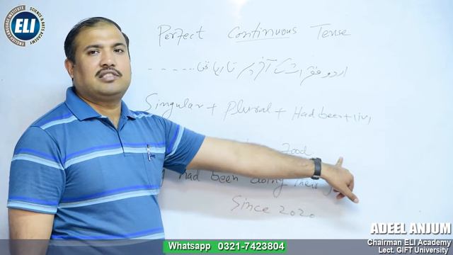 Past Perfect Continuous Tense Lect. 11 by Adeel Anjum Lect. GIFT University (Tenses No Problem) смотреть онлайн