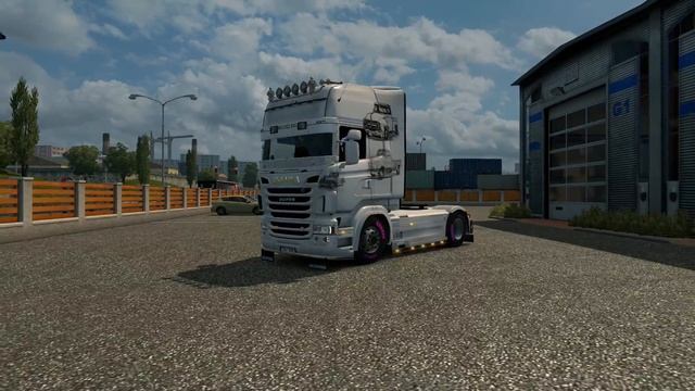 Custom Black & White Paint Job for Scania RJl (ETS2) смотреть онлайн
