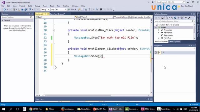Bài 4 Toolbar & Statusbar смотреть онлайн