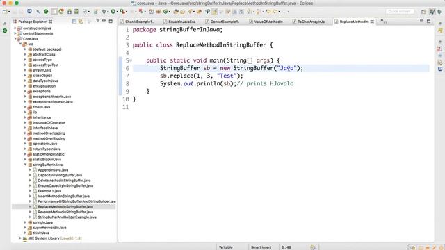 String Buffer in Java смотреть онлайн