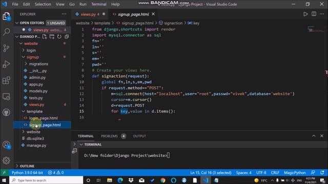 Login, Signup Page in Django Using Mysql Database | Django Python Tutorial смотреть онлайн