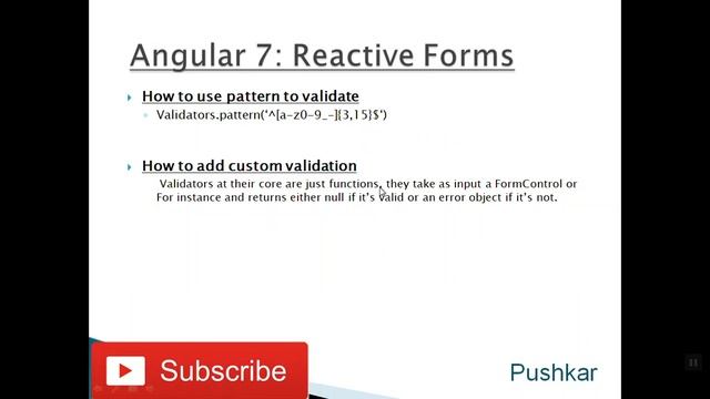 Angular 7 Tutorial - Adding custom validation смотреть онлайн