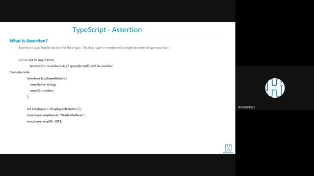 Angular Tutorial - 32 | TypeScript Assertion | HireRankers смотреть онлайн