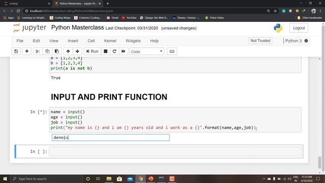 Input Function and Basic String Fromatting | Part - 6 | Python Masterclass Series смотреть онлайн