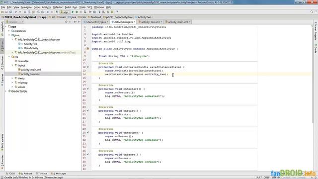Урок 24 Activity Lifecycle взаимодействие двух активити Уроки Android Studio смотреть онлайн
