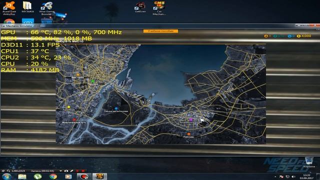 Car Mechanic Simulator 2018 запуск на слабом пк ( 2 ядра, 4 ОЗУ, GeForce GT 620 1 Гб ) смотреть онлайн