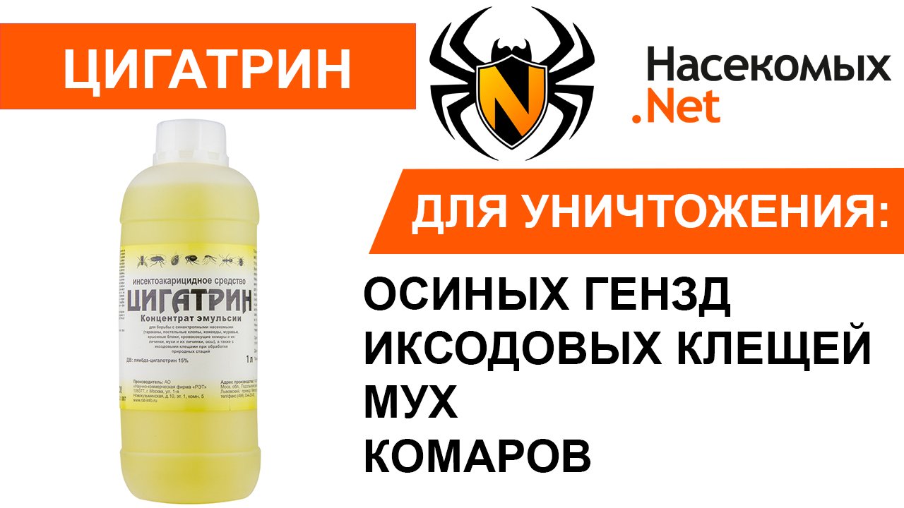 Эффективное средство от осиных гнезд, иксодовых клещей, комаров, мух, муравьев Цигатрин