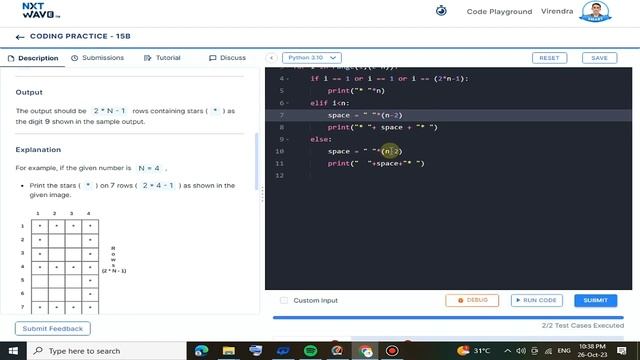 DIGIT 9 Star Pattern Program in Python | Coding Practice 15 B | @NxtWaveTech | Solve Python Problem смотреть онлайн