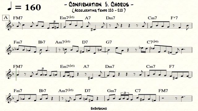 Confirmation Backing Track For Piano & Guitar (Accelerating Tempo 120-210) смотреть онлайн