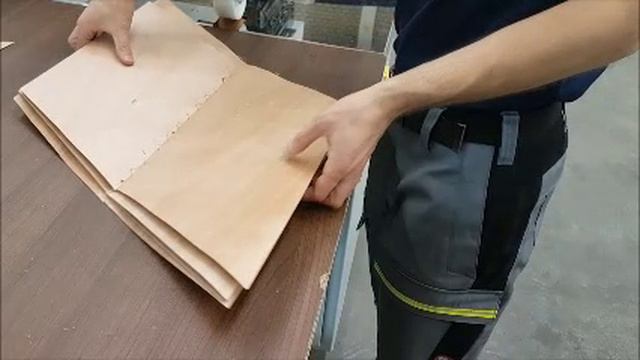Сшивка шпона под углом на станке FWS 1250 со специальной настройкой