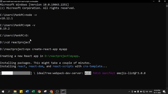 ReactJS Environment Setup | ReactJS Installation & Creating Our First React App in Hindi смотреть онлайн