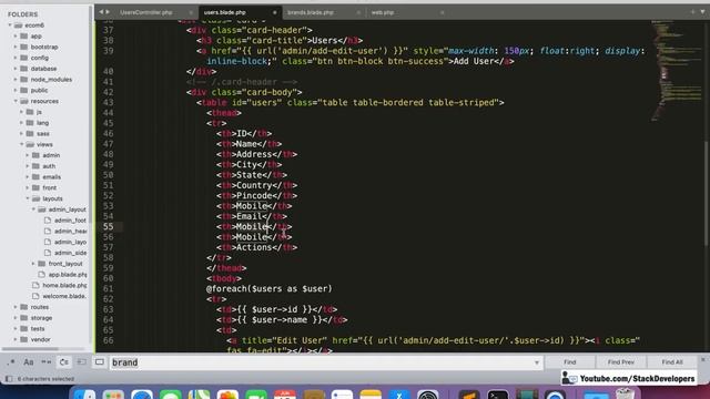 #170 Laravel E-commerce | Display Registered Users in Admin Panel | Update Status to Active/Inactiv смотреть онлайн
