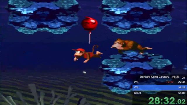 Speedrun Donkey Kong Country, 101%, 56min03s смотреть онлайн
