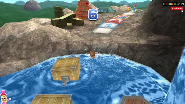 Wii party - Board Game Island (Master CPU, Eng sub) Player SantaClaus vs Fumiko vs Naomi vs Takashi смотреть онлайн