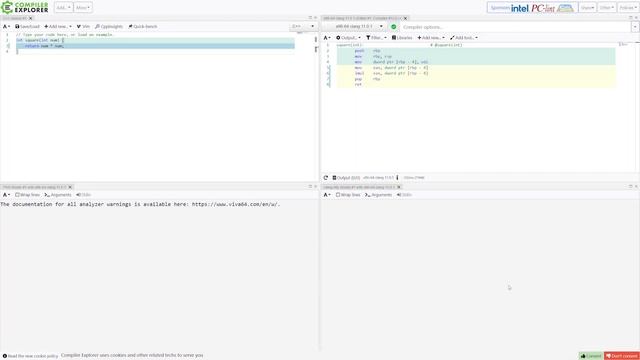Using Static Analysis Online [Compiler Explorer] смотреть онлайн