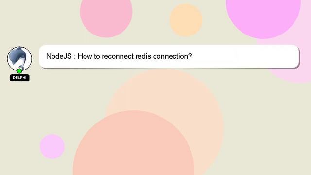 NodeJS : How to reconnect redis connection? смотреть онлайн