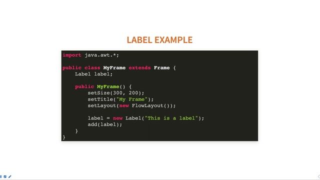 AWT Label in java смотреть онлайн