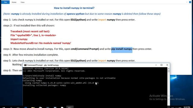 How to install numpy on windows pc || numpy installation ||numpy set up смотреть онлайн