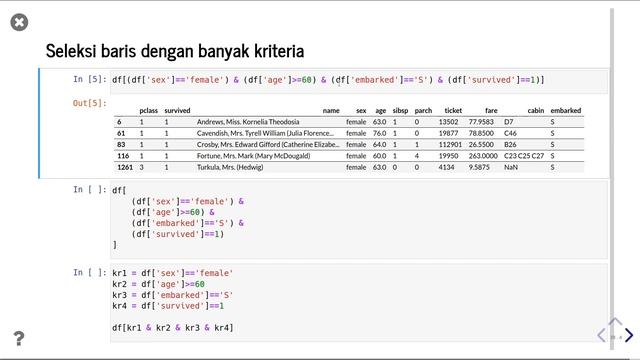 Pandas 37 | Seleksi baris dengan banyak kriteria pada Data Frame | Python Pandas | Data Science смотреть онлайн