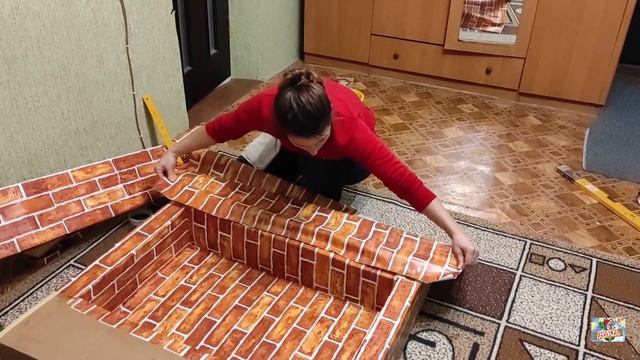 Камин из картона своими руками Новогодние украшения смотреть онлайн