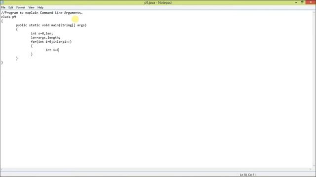 Java Command Line Arguments Program смотреть онлайн