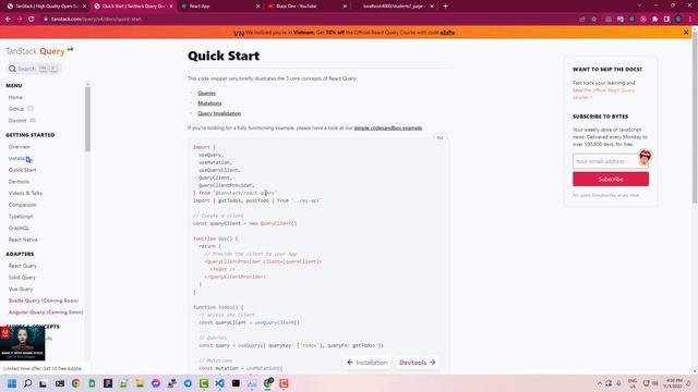 React Query: 01 React Query là gì? Gọi API với React Query смотреть онлайн