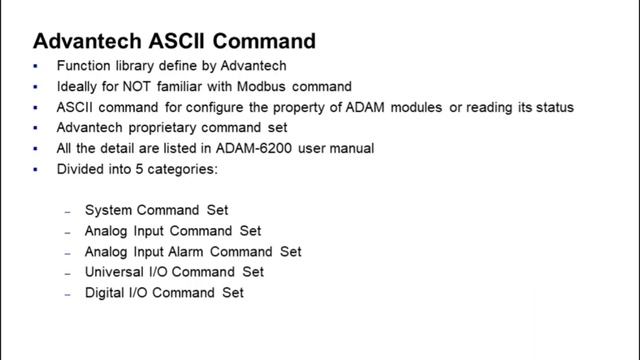 Advantech iSensing e-Learning Video:ADAM Module4 Modbus Protocol Advantech ASCII смотреть онлайн